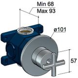 Stopkraan hotbath chap inbouw voor thermostaat chroom (excl. Inbouwdeel)