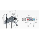 Hotbath Cobber X CX026EXT afbouwdeel - inbouw badkraan, automatische omstelinrichting mat zwart