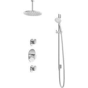 Hotbath IBS 5 Get Together inbouw doucheset Friendo chroom - met ronde 3-standen handdouche - plafondbuis 15cm - hoofddouche 30cm - glijstang