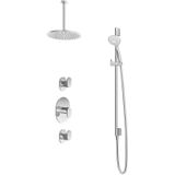 Hotbath IBS 5 Get Together Inbouw Doucheset Friendo Chroom - Met Ronde 3-standen Handdouche - Plafondbuis 30cm - Hoofddouche 25cm - Glijstang - Inbouw