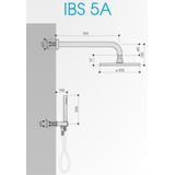 Hotbath Get Together IBS5ACR inbouwdouche met 15cm plafondbuis en 25cm hoofddouche chroom