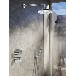 Hotbath IBS 5A Get Together Inbouw Doucheset Friendo Chroom - Met Staafhanddouche - Plafondbuis 15cm - Hoofddouche 20cm - Glijstang - Kranen