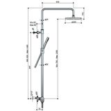 Hotbath Get together SDS8 thermostatische regendoucheset met 25cm ronde hoofddouche 3 standen ronde handdouche nikkel geborsteld SDS8GN14