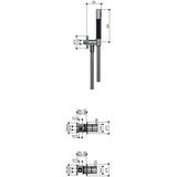 Hotbath Cobber IBS21BL inbouwdouche met 15cm plafondbuis zwart mat