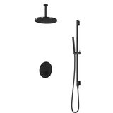 Hotbath Cobber IBS 22 inbouw doucheset - chroom - met staafhanddouche - 30cm hoofddouche - met plafondbuis 15cm - glijstang met uitlaat