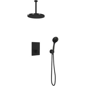 Hotbath Cobber IBS23CR inbouwdouche met 3s handdouche, 30cm plafondbuis en 30cm hoofddouche chroom