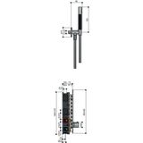 Hotbath Cobber IBS 24 inbouw doucheset - chroom - met ronde 3-standen handdouche - 20cm hoofddouche - met wandarm - wandsteun met uitlaat