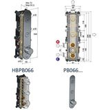 Hotbath Cobber IBS 24 inbouw doucheset - chroom - met staafhanddouche - 30cm hoofddouche - met wandarm - glijstang met uitlaat