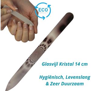 MILANO Nagelvijl - Glasvijl - Mirrorcircles - Kristal Glass Nailfile - Enkelzijdig 753