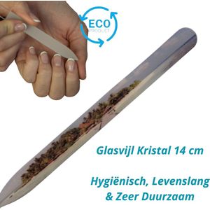 MILANO Glasvijl Kristal enkelzijdig - Glass nailfile - Tropisch eiland - levenslang garantie - 84