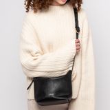 Loulou Essentiels  Crossbodytas / Schoudertas Dames -  Leer - Marie - zwart