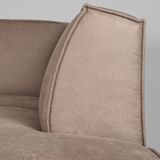 LABEL51 Bank Kay - Taupe - Micro Suede - 2-Zits + Hoek + 2-Zits: Luxe en Kwalitatieve Bank