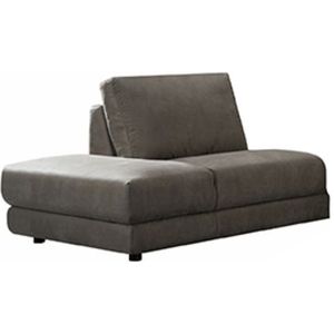 LABEL51 Tivoli Bank - Bruin - Micro Suede - Ottomane Links Voorstaand