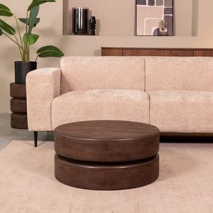 LABEL51 Salontafel Milly - Espresso - Mangohout - 70 cm - Rond