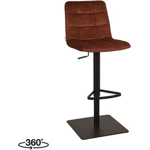 Label51 Juul barkruk velvet roestbruin