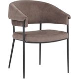 Label51 President eetkamerstoel taupe - set van 2 stoelen