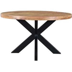 Eetkamertafel Ziggy - Rough - Mangohout - Rond - 130 cm