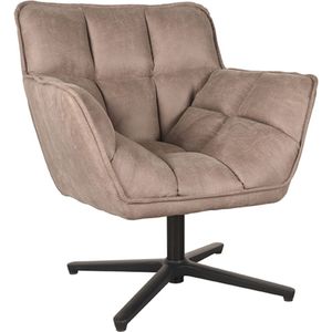 LABEL51 Fauteuil Ian - Taupe - Microfiber