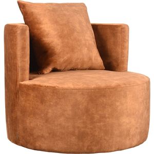 LABEL51 Evy Fauteuil - Geel - Velvet - 90 cm - -