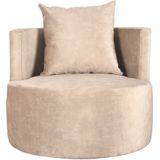 Label51 Evy fauteuil 90cm velvet zand