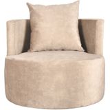 LABEL51 Evy Fauteuil - Bruin - Velours - 90 cm