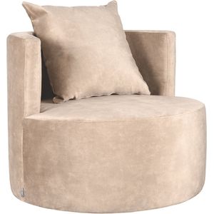 LABEL51 Evy Fauteuil - Bruin - Velours - 90 cm