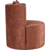 LABEL51 Evy Fauteuil - Bruin - Velours - 65 cm