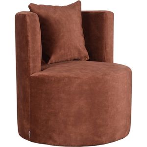 Label51 Evy fauteuil 65cm velvet roestbruin