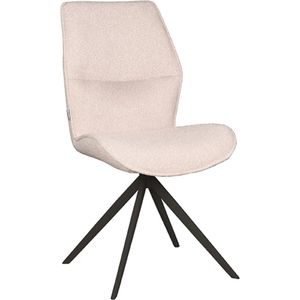 Label51 Comfy eetkamerstoel boucle beige - set van 2