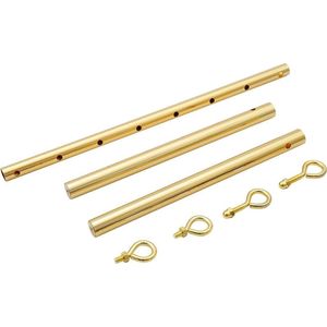 Banoch | Spreidstang verstelbaar + hoes | 50 cm - 80 cm goud | spreader bar bondage