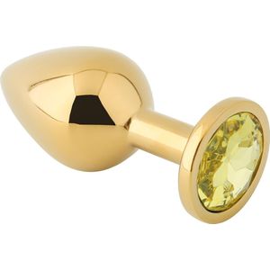 Banoch - Buttplug Aurora yellow gold Medium - gouden Metalen buttplug - Diamant geel