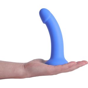 Banoch | Dildo Claes - blauw | siliconen met zuignap | 17 cm lang | Ø 3,4 cm