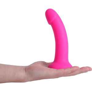 Banoch | Dildo Claes - hard roze | siliconen met zuignap | 17 cm lang | Ø 3,4 cm