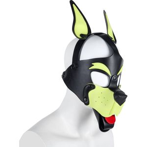 Banoch | Masker Doggy pointy | geel imitatie leer | Bondage | Puppy Play