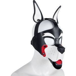 Banoch | Masker Doggy pointy | wit imitatie leer | Bondage | Puppy Play
