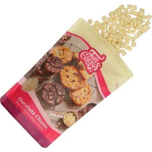 FunCakes Chocolade Chunks - Wit - 350g - Taartdecoratie