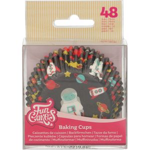 FunCakes Cupcake Vormpjes - Muffinvorm - Ruimte - 48 Stuks