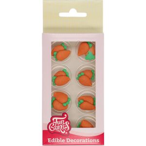 FunCakes Suikerdecoraties - Wortelen - 16 Stuks - Eetbare Taartdecoratie