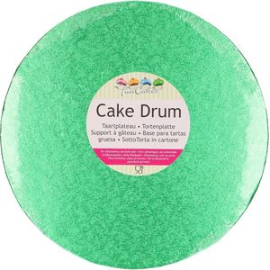 FunCakes Cake Drum Rond Ø30,5 cm - Groen: Ronde Cake Drum, Basis voor het presenteren van taarten, Hoge kwaliteit, Luxe uitstraling, 1 stuk.