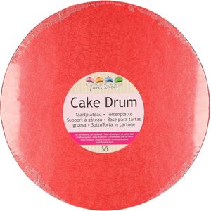 FunCakes Cake Drum Rond - Rood - Ø30,5 cm / 12 mm - Taartonderlegger - Taartkarton