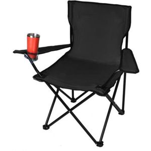 Multifunctionele Visstoel Opvouwbaar Met Rugleuning - Camping Klapstoel / Vouwstoel, Strandstoel met Opslagbox - Draaggewicht tot 120kg