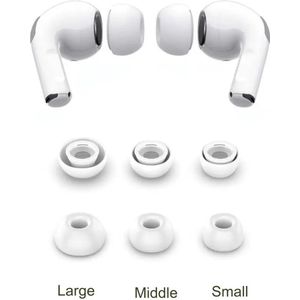 Oordopjes geschikt voor Apple Airpods Pro 1/2 - Vervanging Tips in maat S/M/L - KELERINO.