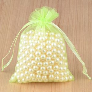 KELERINO. Organza Kado Zakjes - Cadeauzakjes - 100 stuks - Lichtgroen