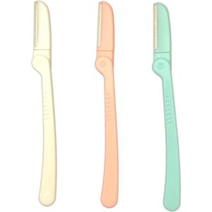 KELERINO. Dermaplaning - Wenkbrauw scheermesjes - Eyebrow razor - Inklapbaar - 3 Stuks