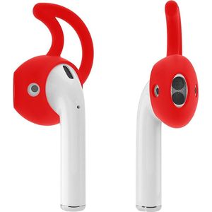 KELERINO. Anti-slip siliconen earhooks / earhoox / oorhaken geschikt voor Airpods 1 & 2 - Rood