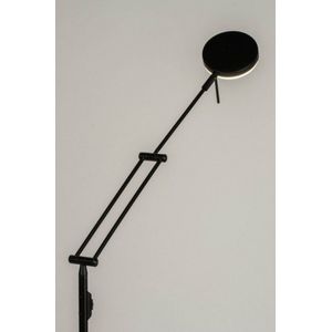 Lumidora Vloerlamp 73198 - INDIA - Ingebouwd LED - 5.0 Watt - 450 Lumen - 2700 Kelvin - Zwart - Metaal - Met dimmer