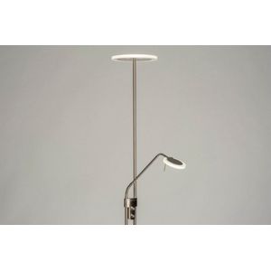 Moderne - Led Uplighter - Staal - Draaibare Leesarm - Dimbare Verlichting