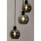 Lumidora Hanglamp 74036 - 3 Lichts - E27 - Zwart - Grijs - Metaal - 37 cm