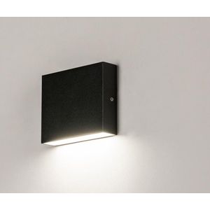 Vierkante en platte led wandlamp die alleen naar beneden schijnt