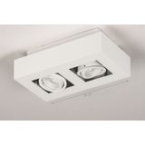 Lumidora Plafondlamp 74144 - 2 Lichts - GU10 - Wit - Metaal - ⌀ 25 cm